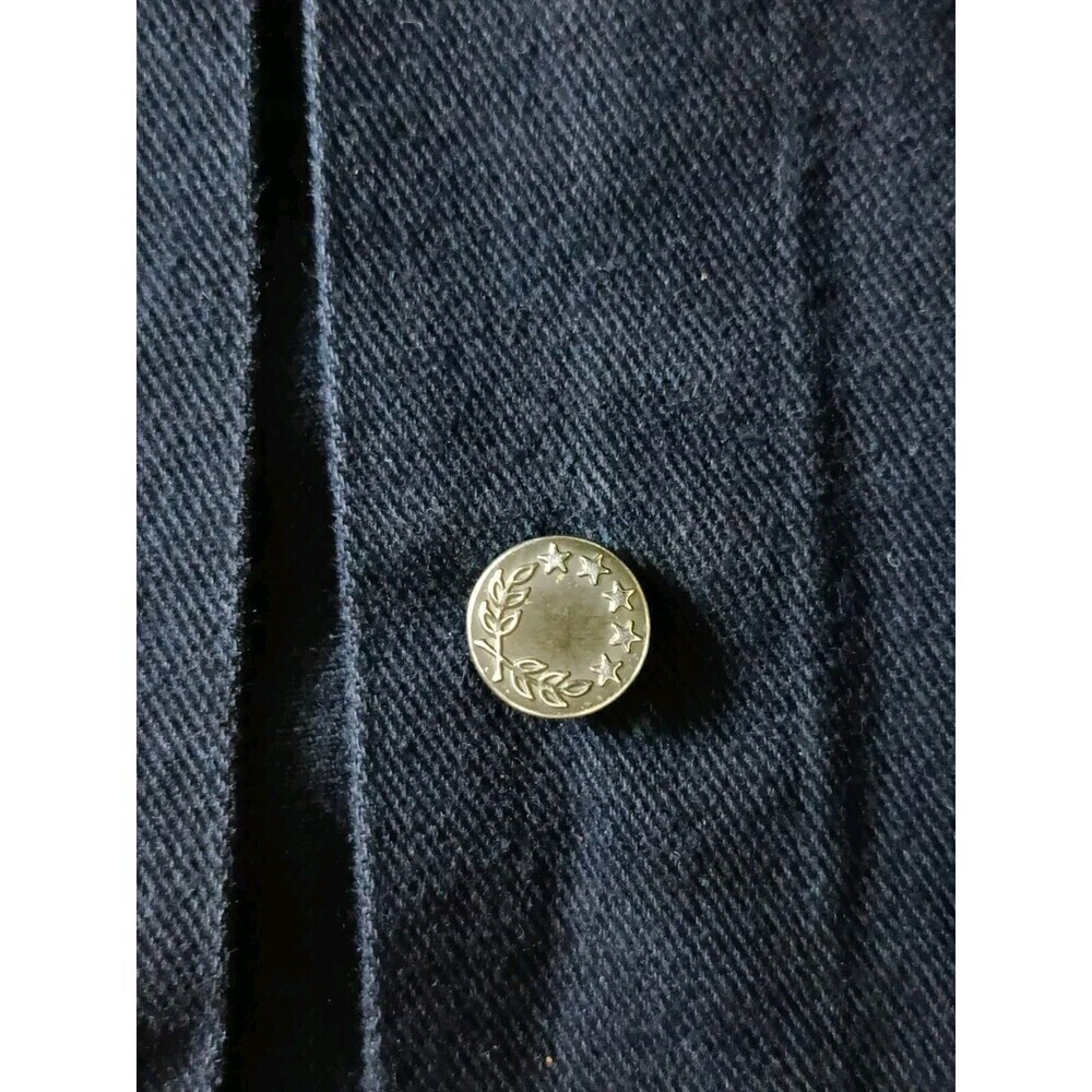Vintage Denim Jean Jacket Women's Size Large Embellished Black Long Sleeve - Picture 6 of 10
